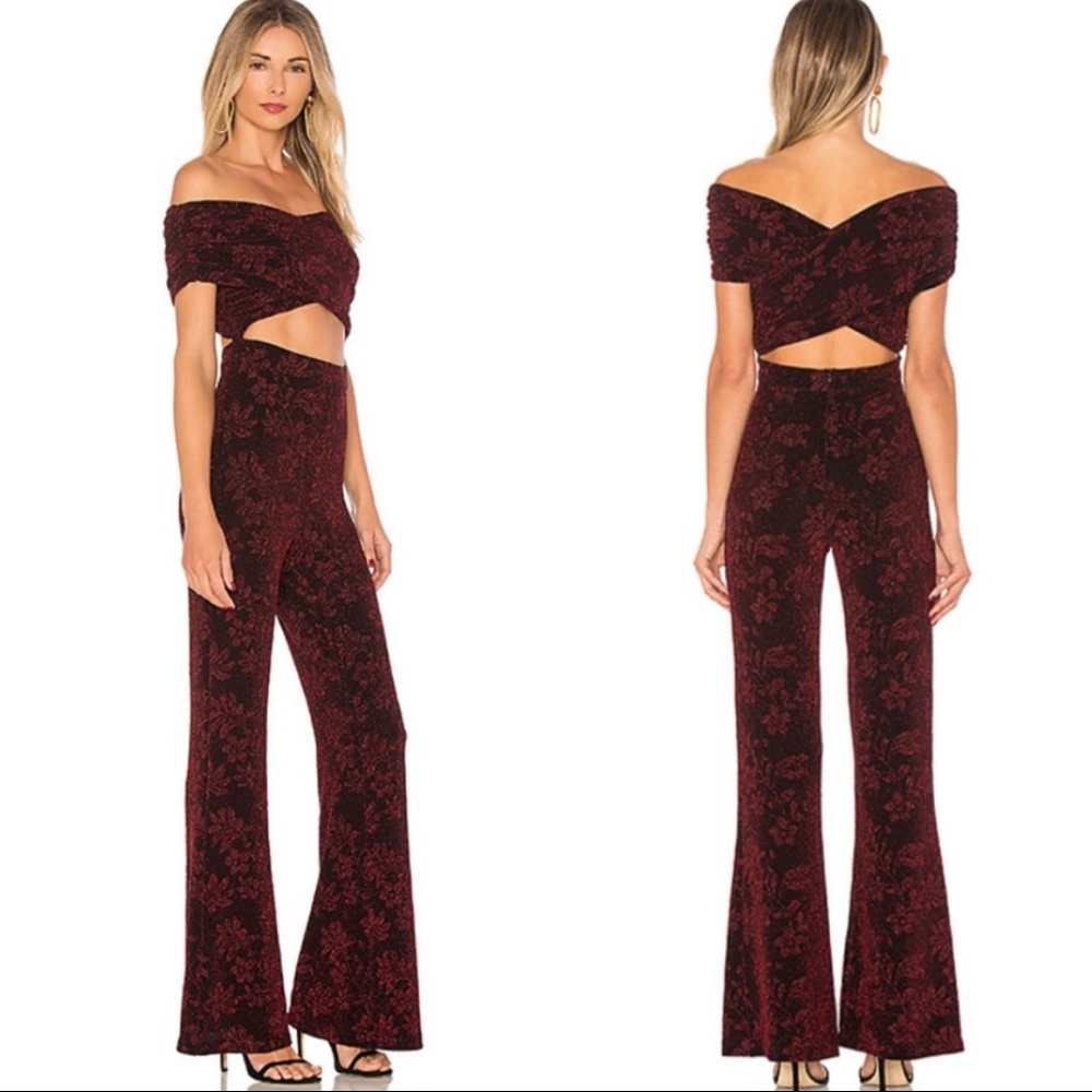House of Harlow 1960 Lynette Jumpsuit Garnet